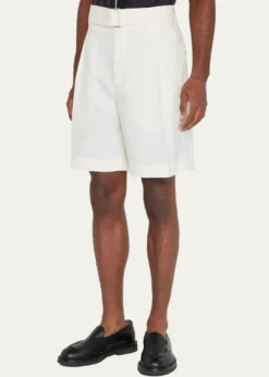 3.1 Phillip LimMen's Pleated Self-Belt Tailored Shorts