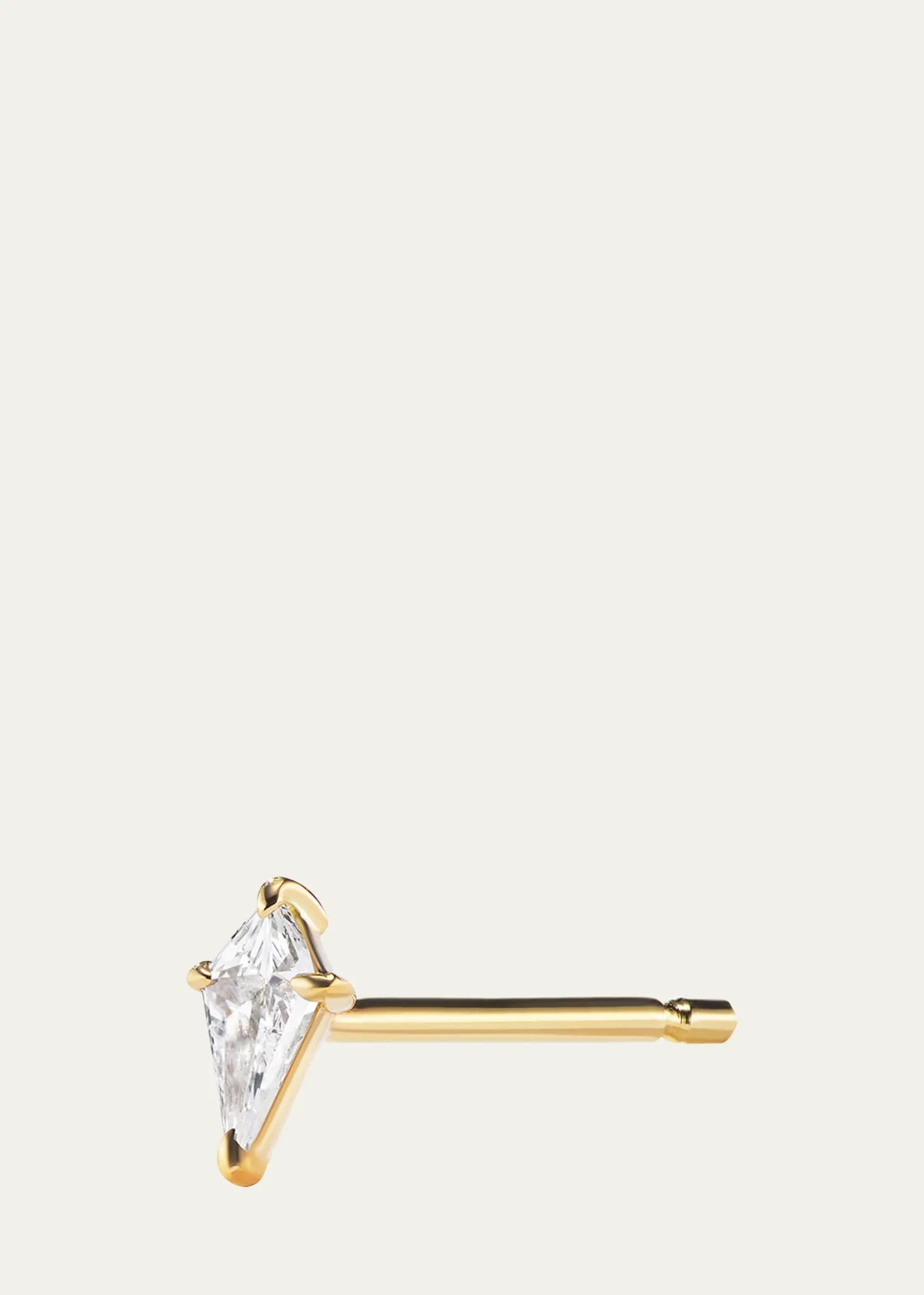 Aaryah14K Yellow Gold Kite Diamond Stud Earring, Single