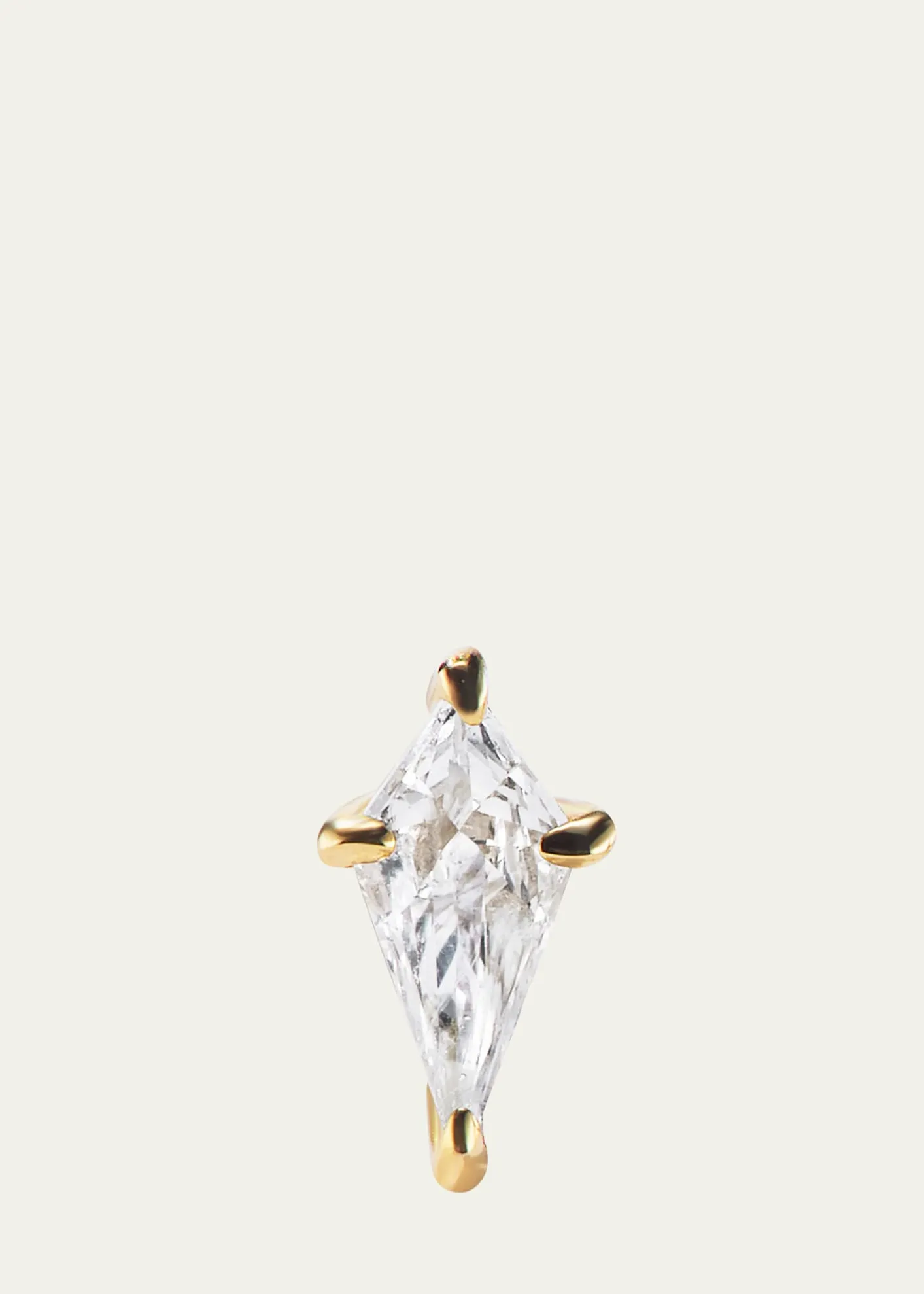 Aaryah14K Yellow Gold Kite Diamond Stud Earring, Single