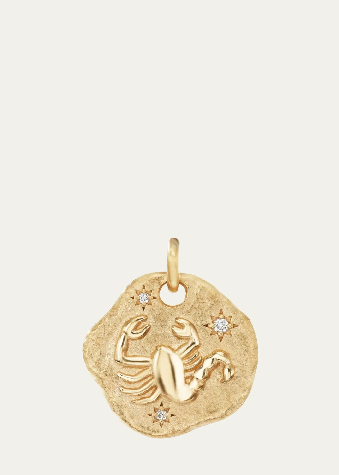 Aaryah18K Yellow Gold Mini Diamond Zodiac Pendant Necklace