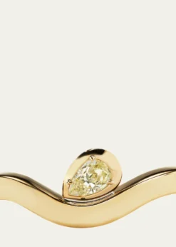 AaryahPear Diamond Hinged Bangle Bracelet