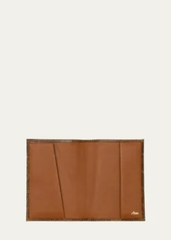AbasAlligator Leather Passport Booklet