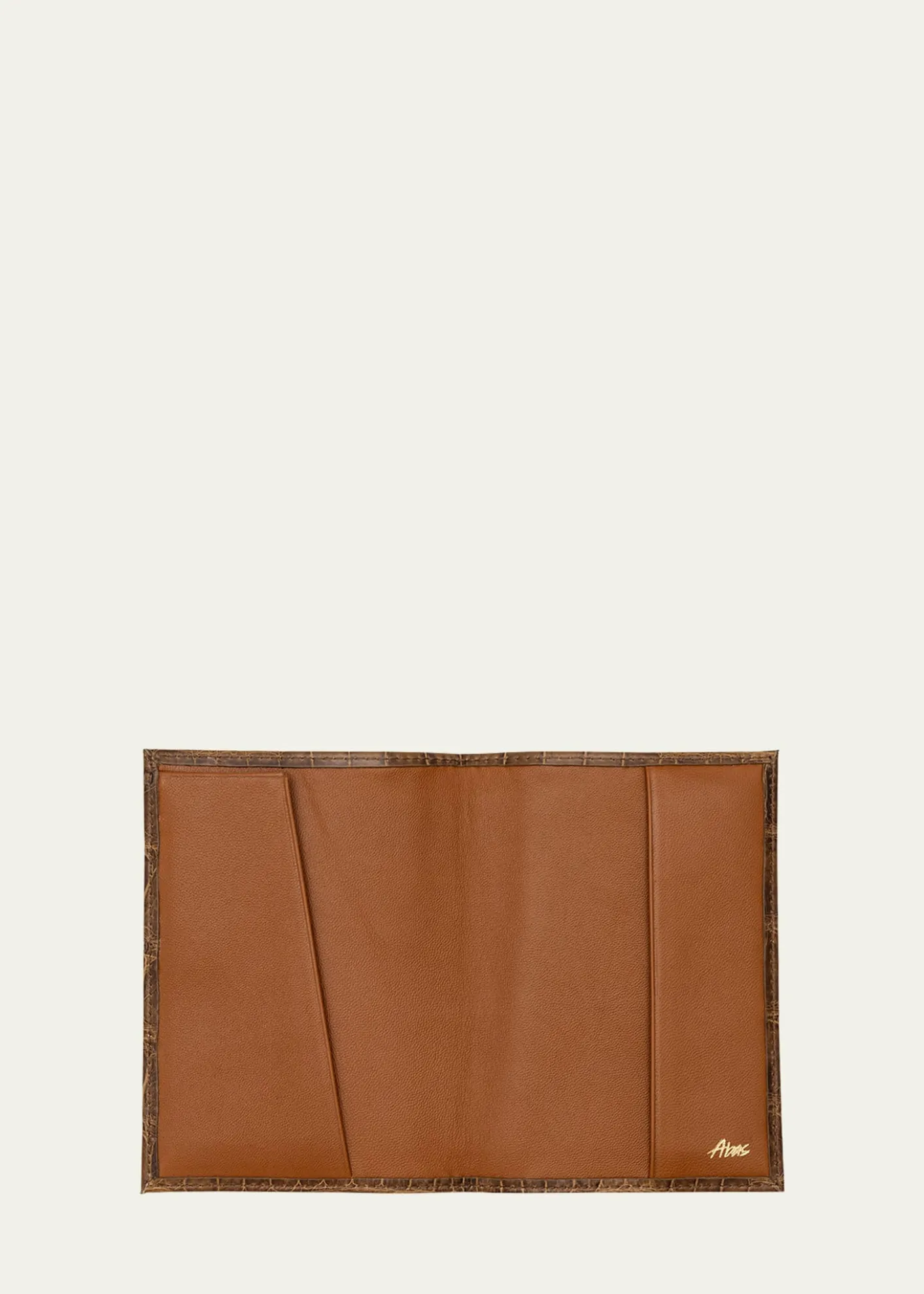 AbasAlligator Leather Passport Booklet