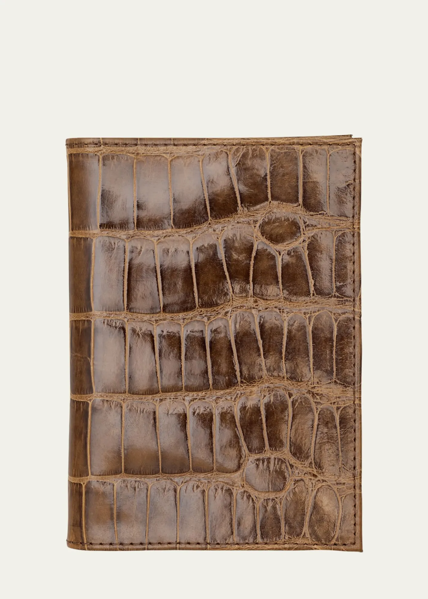 AbasAlligator Leather Passport Booklet
