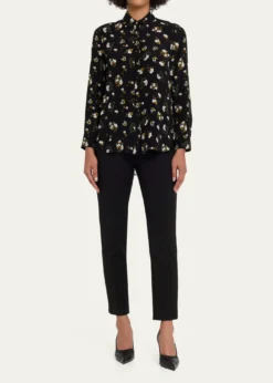 Adam LippesMathias Floral Silk Crepe De Chine Button-Down Shirt