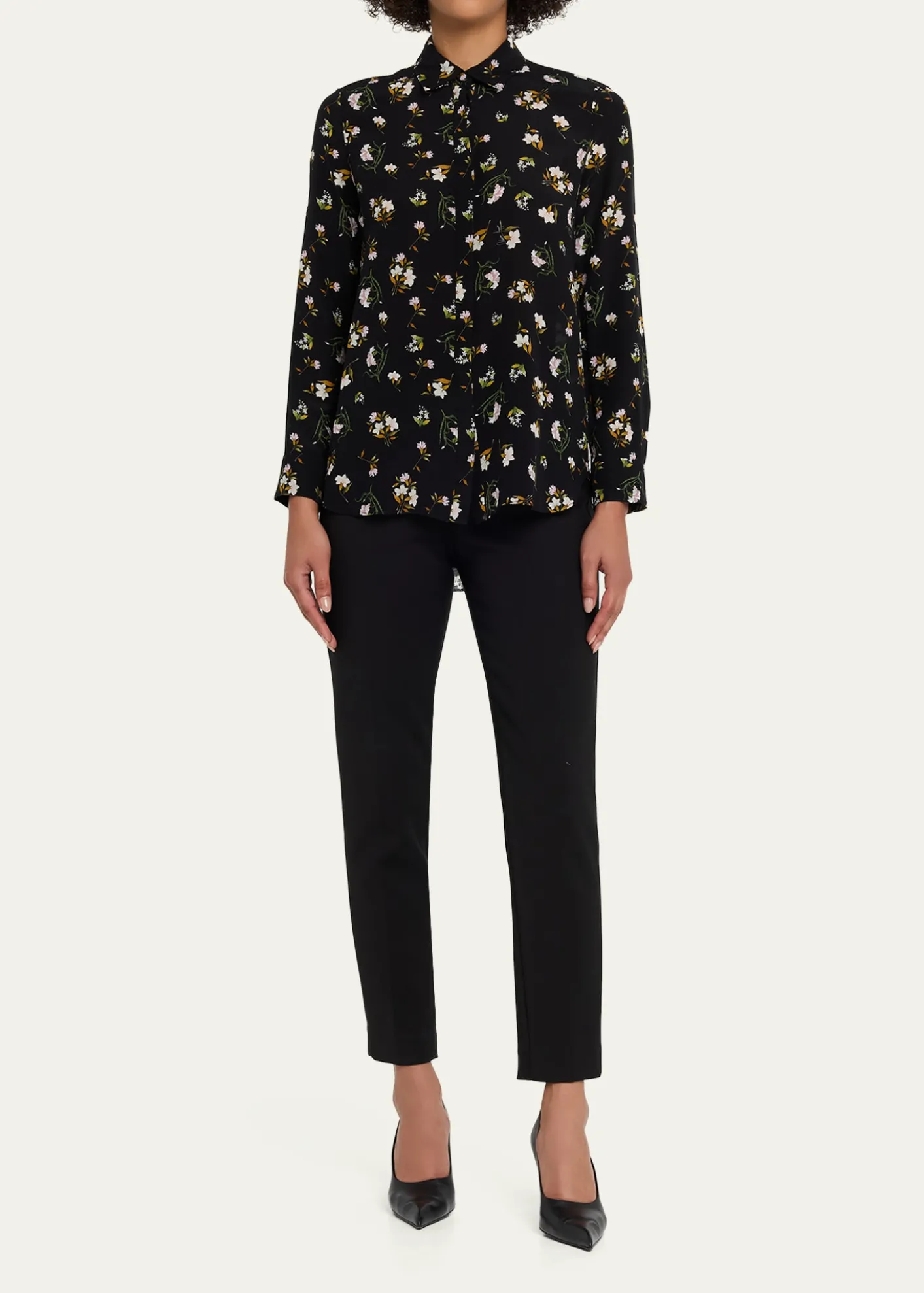Adam LippesMathias Floral Silk Crepe De Chine Button-Down Shirt