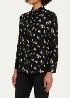Adam LippesMathias Floral Silk Crepe De Chine Button-Down Shirt