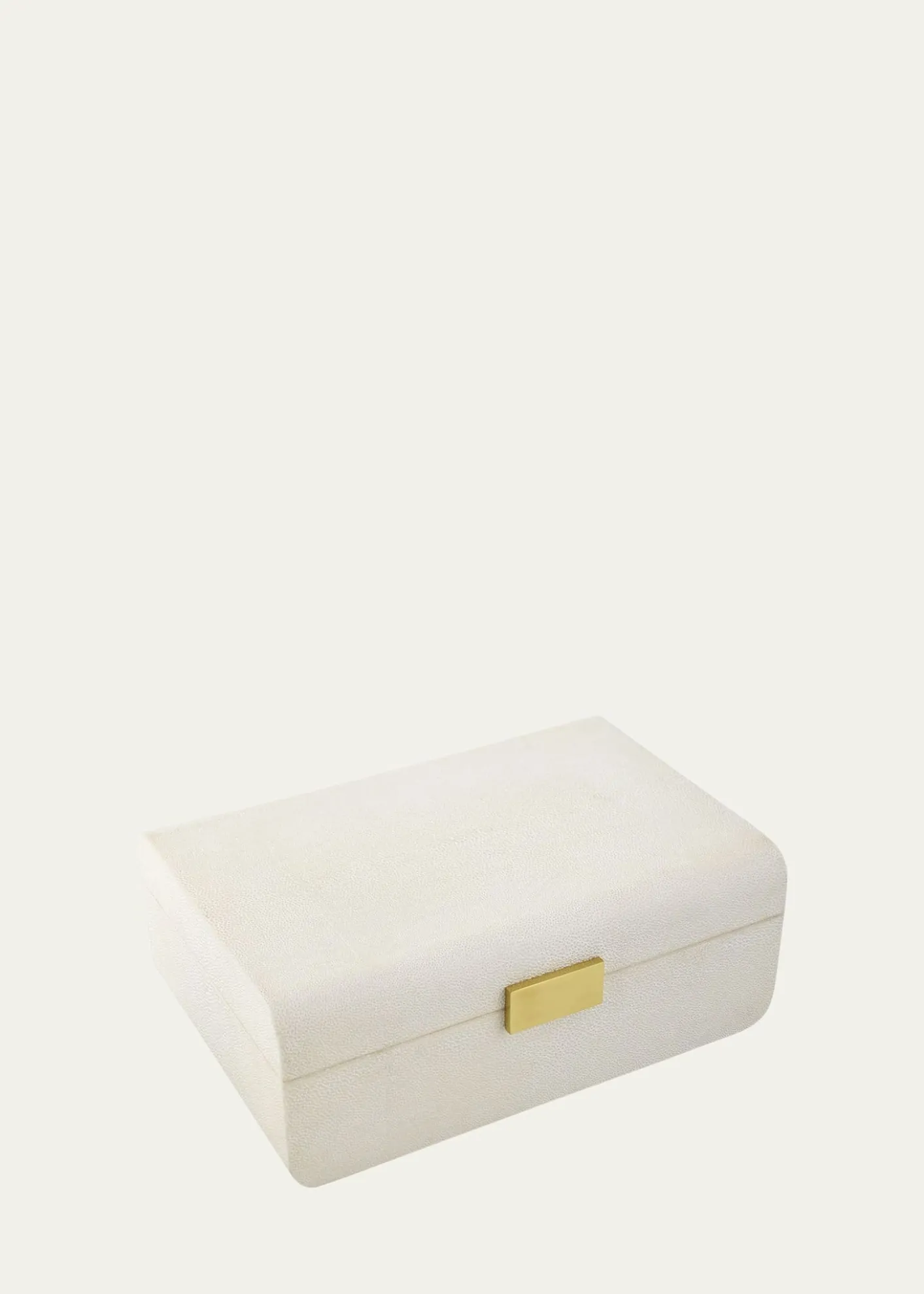 AERINCream Faux Shagreen Large Decorative Box