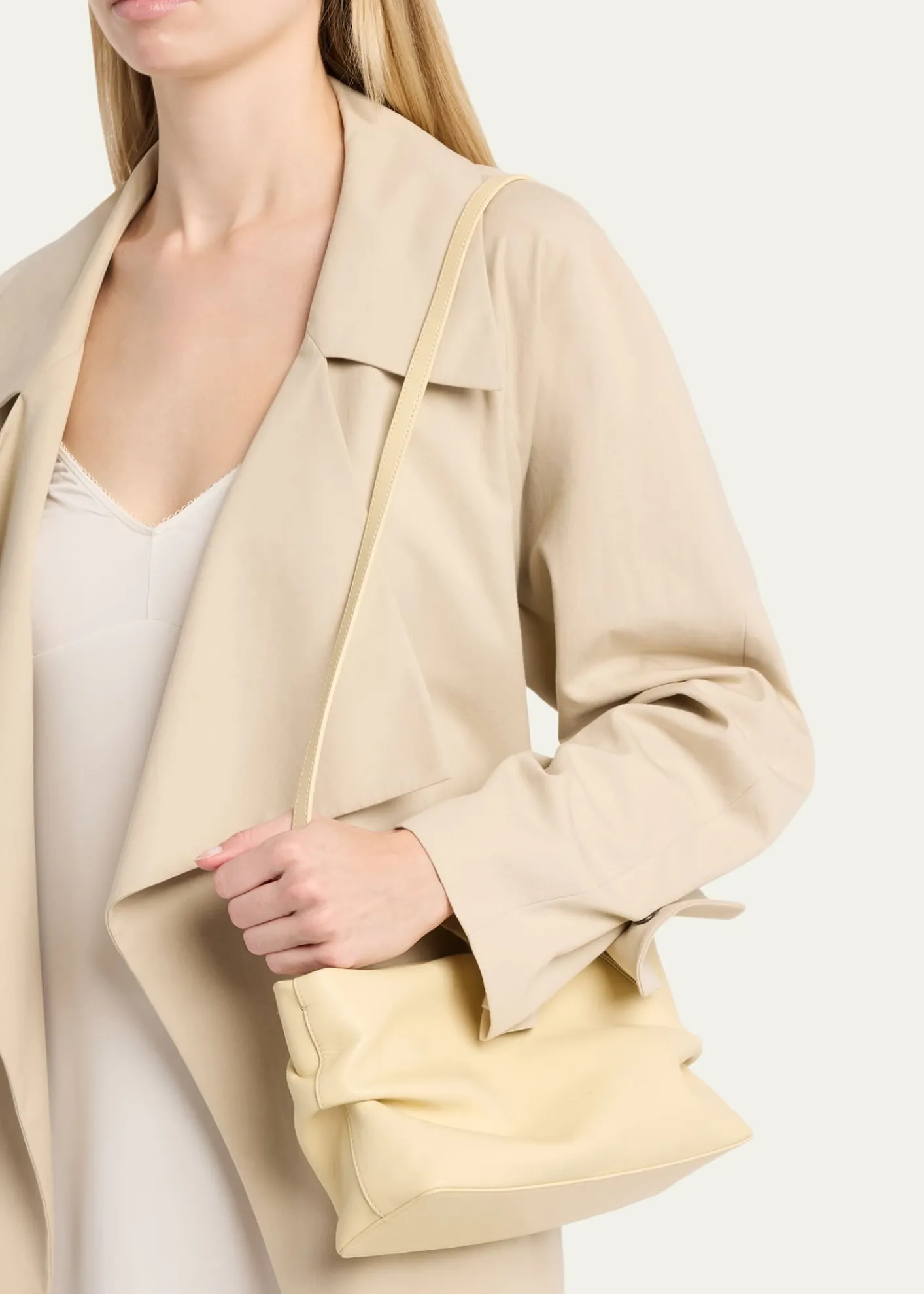 Aesther EkmeNina Slouchy Leather Clutch Bag