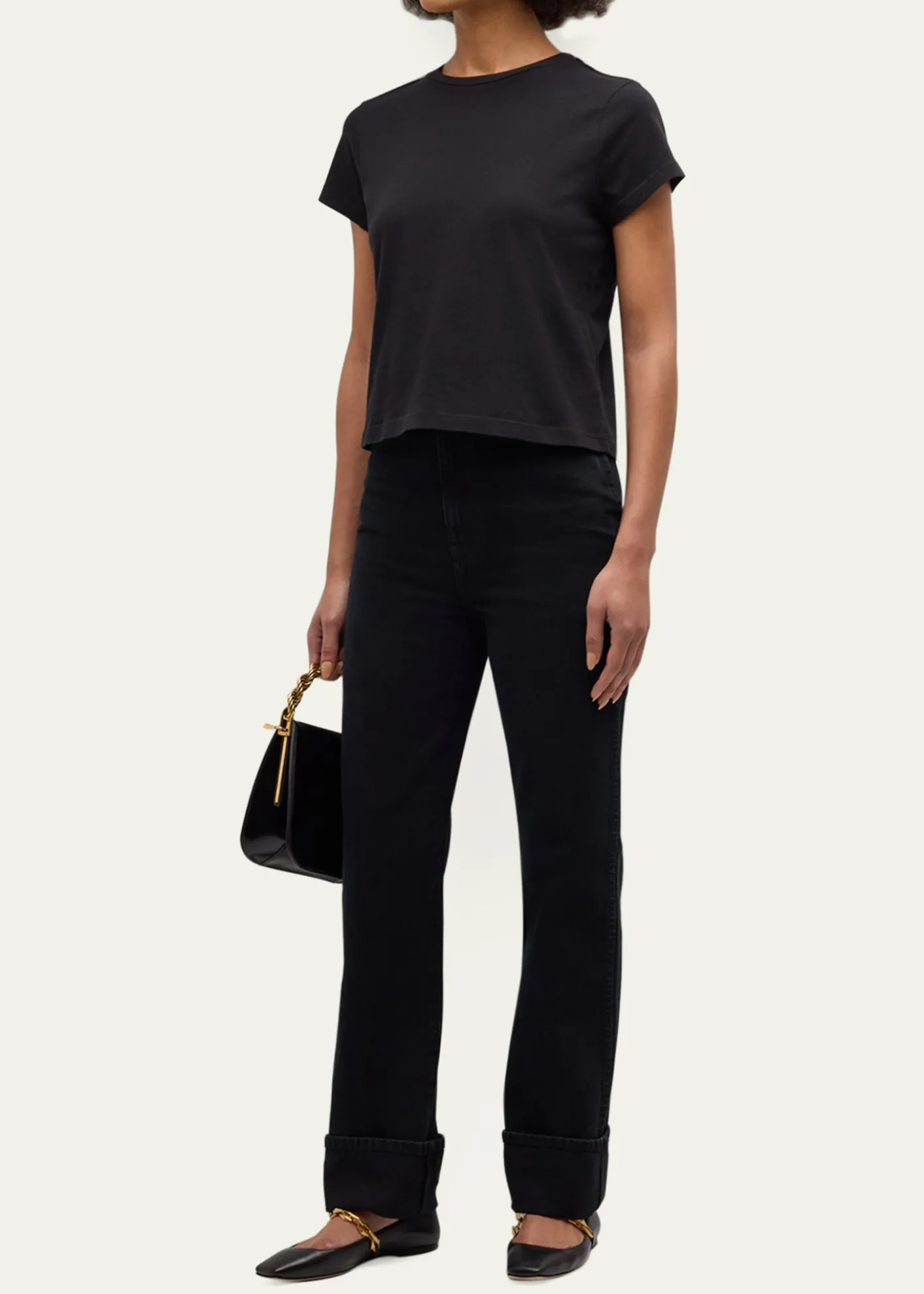 AGOLDEAdine Cropped Short Sleeve Tee