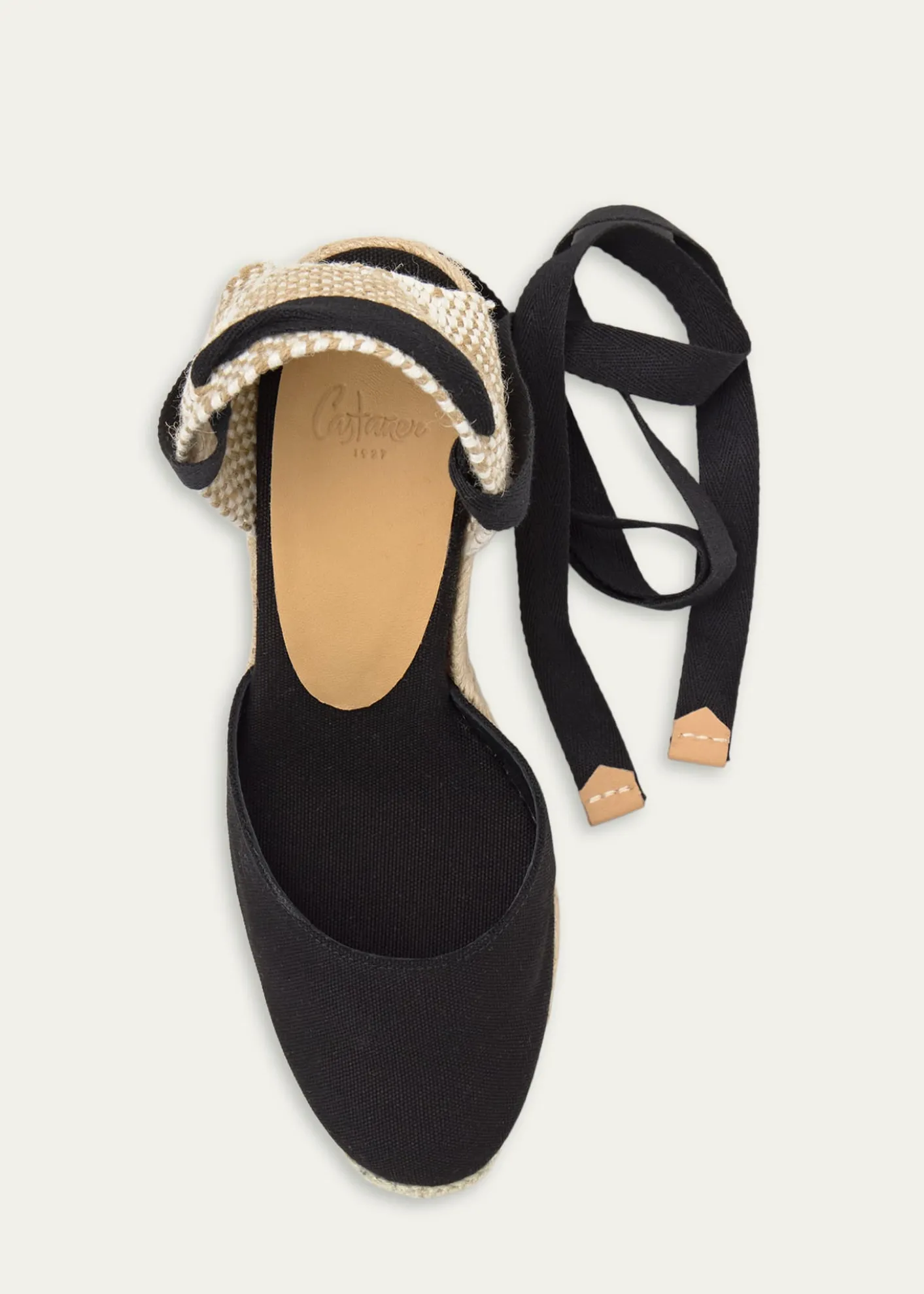 AGS X CASTANER80mm Carina Canvas Espadrille Wedge Sandals