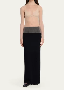 Aisling CampsModern Mist Translucent Ribbed Turtleneck