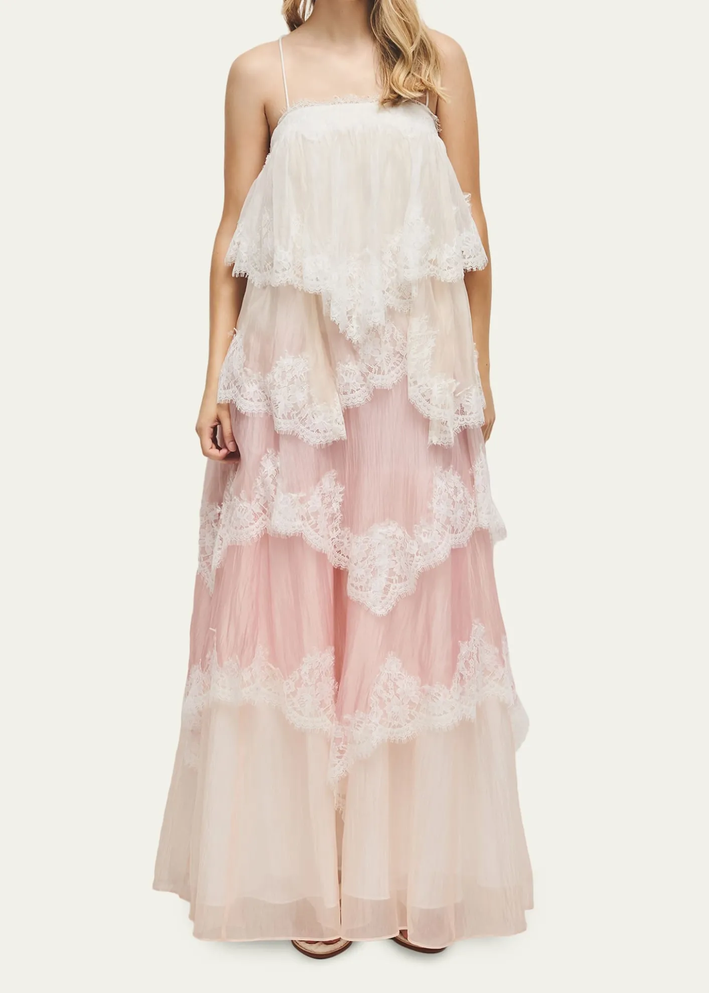 AjeOphelia Tiered Lace Gown
