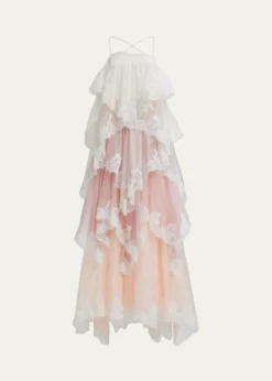 AjeOphelia Tiered Lace Gown
