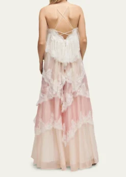 AjeOphelia Tiered Lace Gown