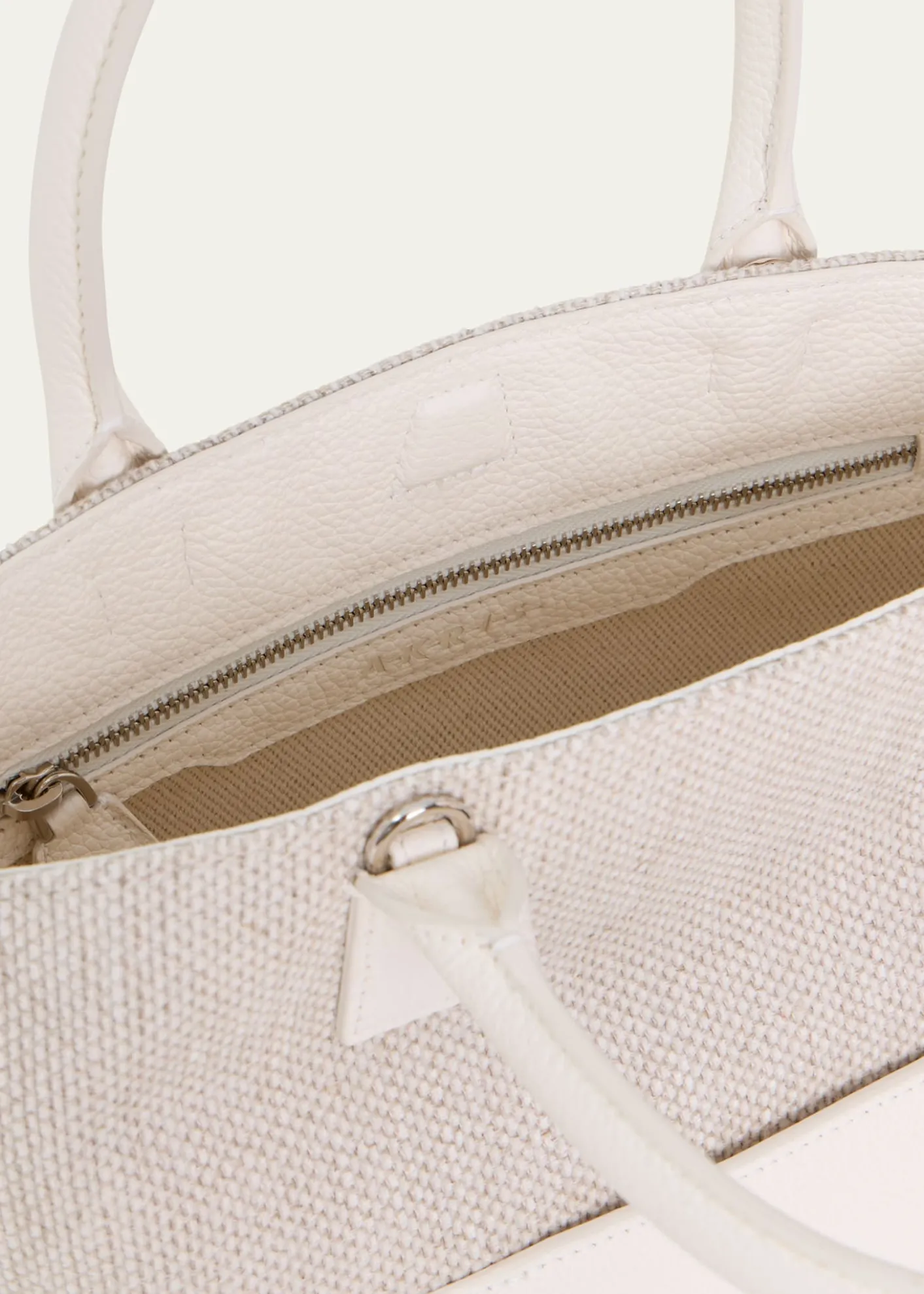 AkrisAi Little Canvas & Leather Top-Handle Bag