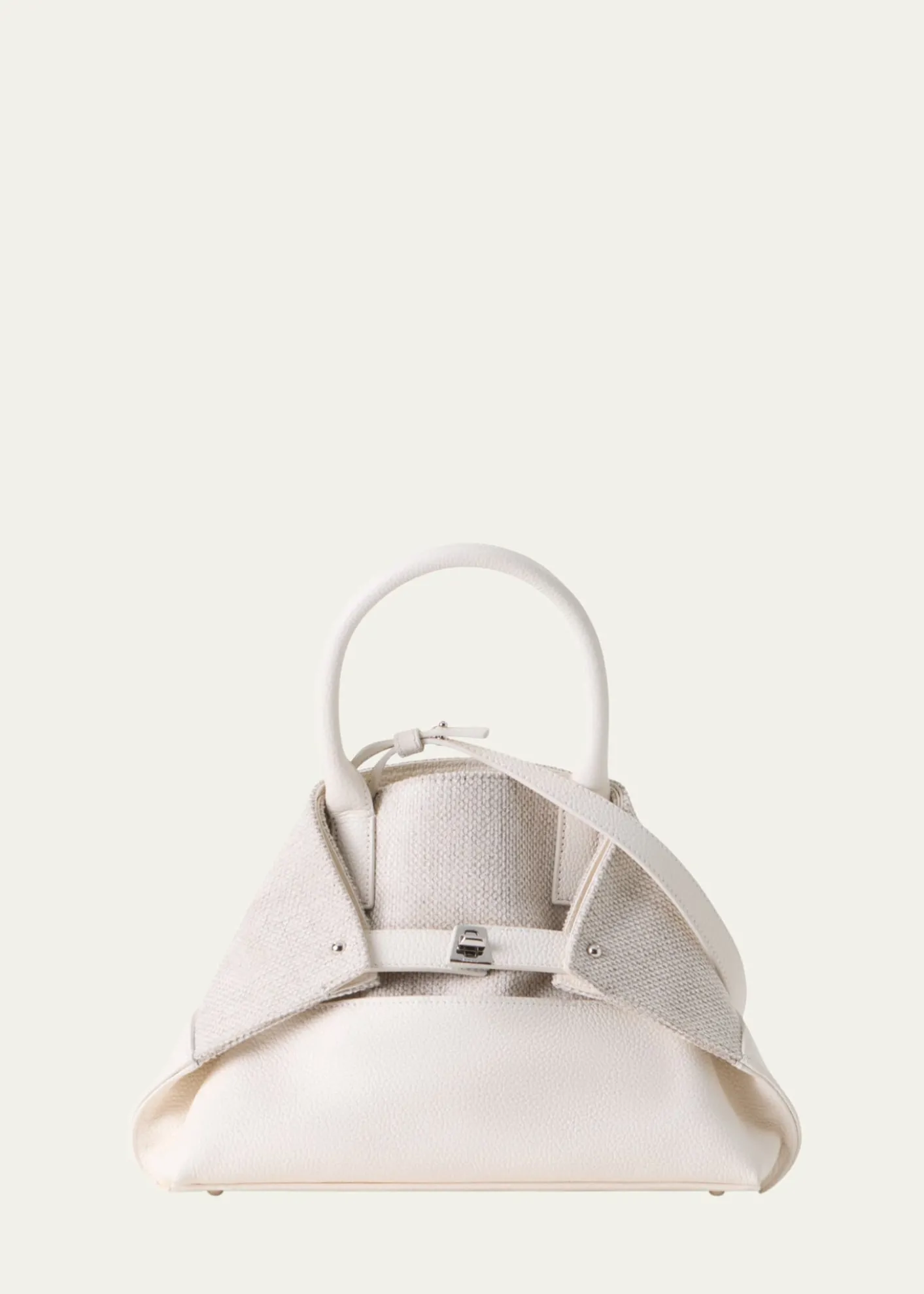 AkrisAi Little Canvas & Leather Top-Handle Bag