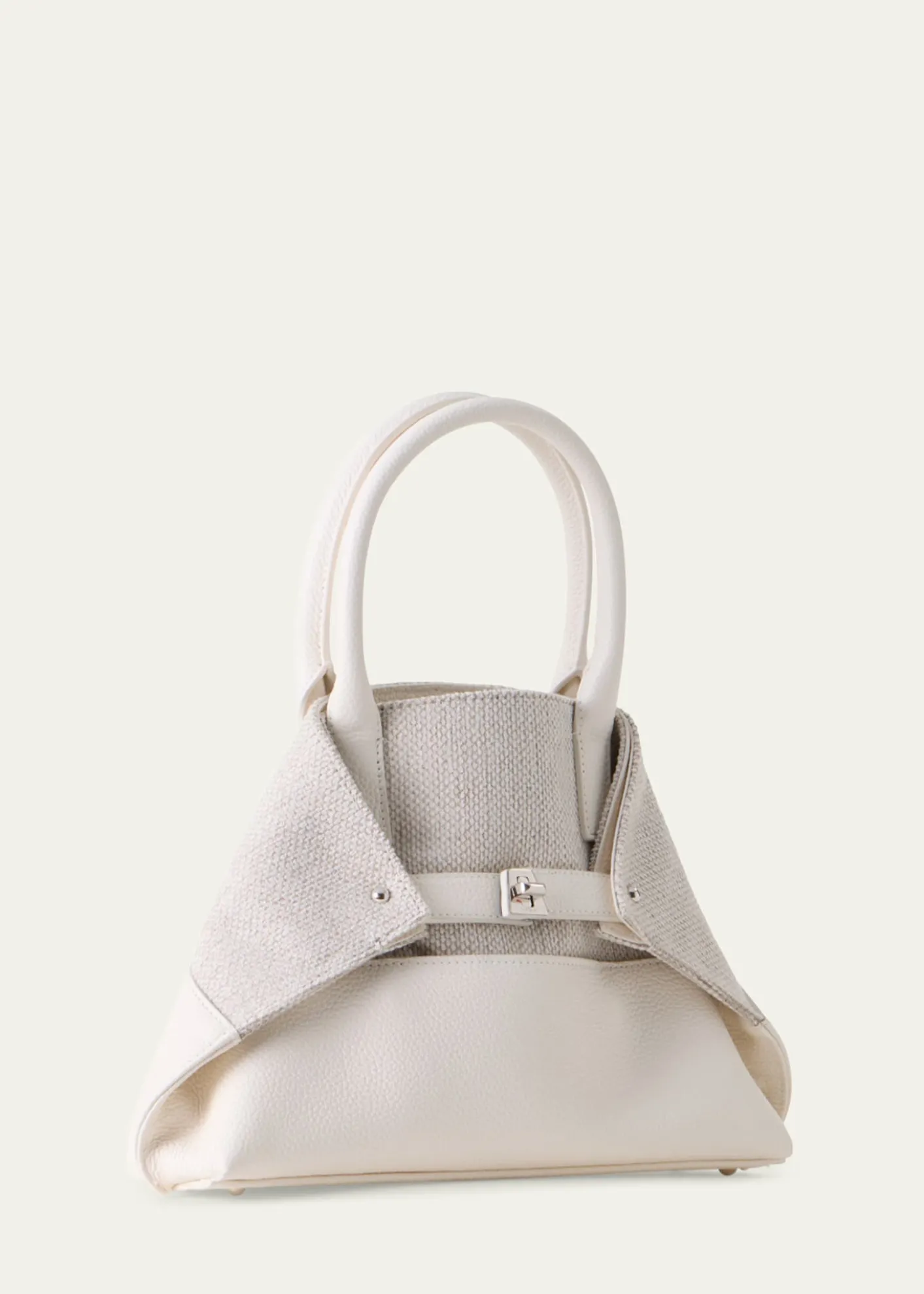 AkrisAi Little Canvas & Leather Top-Handle Bag