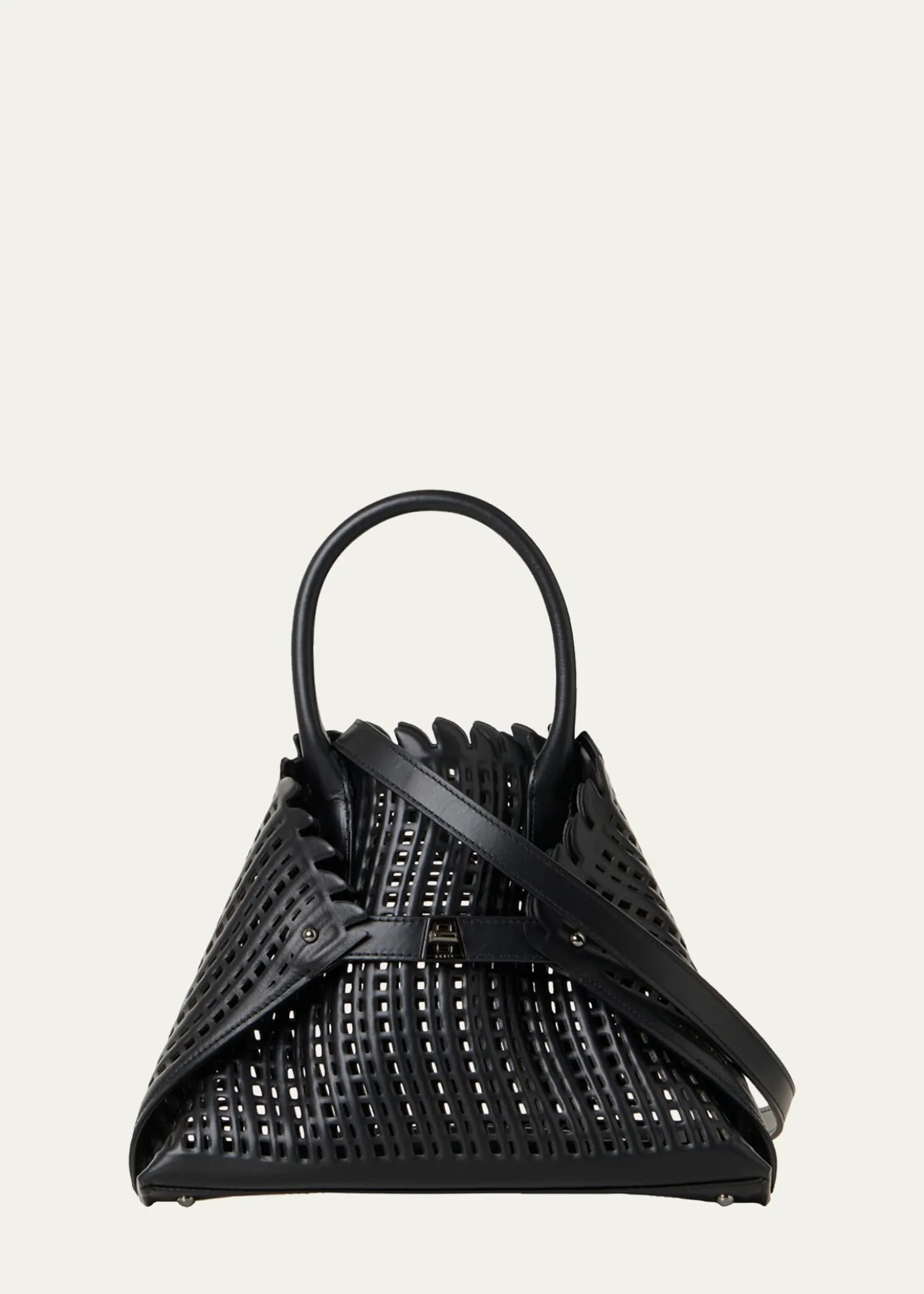 AkrisAi Little Cutout Leather Top-Handle Bag