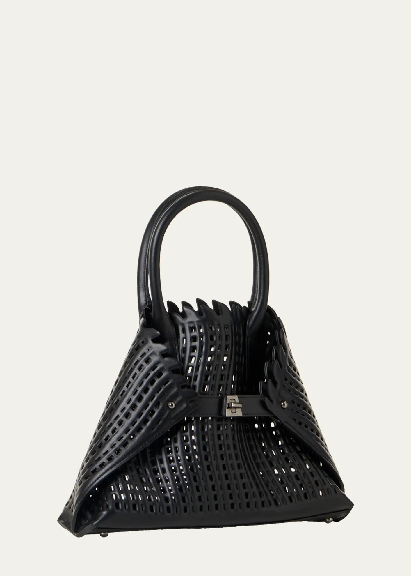 AkrisAi Little Cutout Leather Top-Handle Bag
