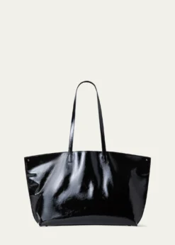 AkrisAi Medium Lacquered Leather Tote Bag