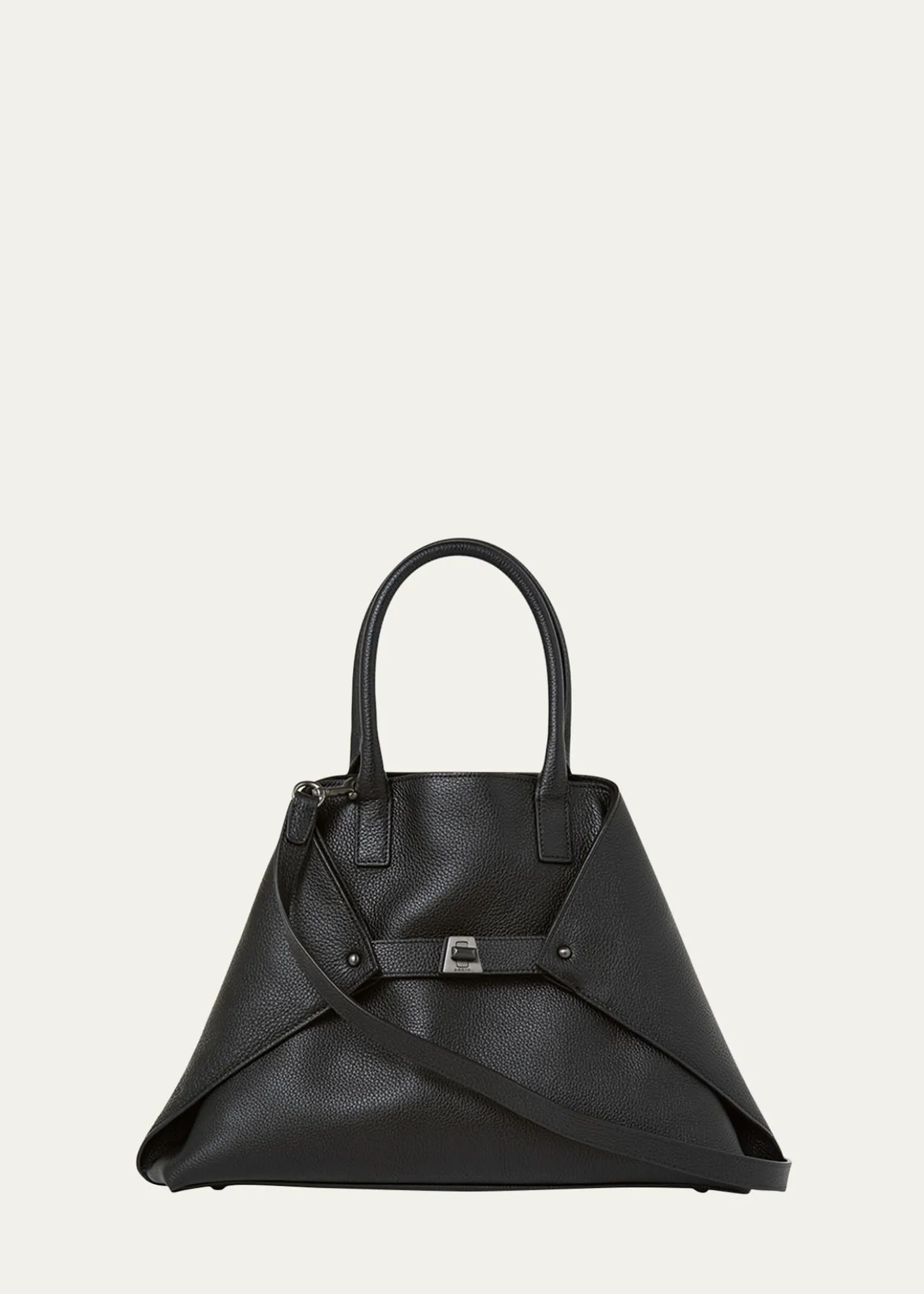 AkrisAi Small Leather Top-Handle Bag