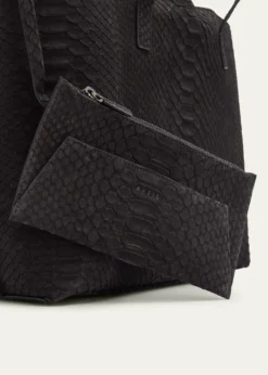 AkrisAi Small Snakeskin Suede Shoulder Bag
