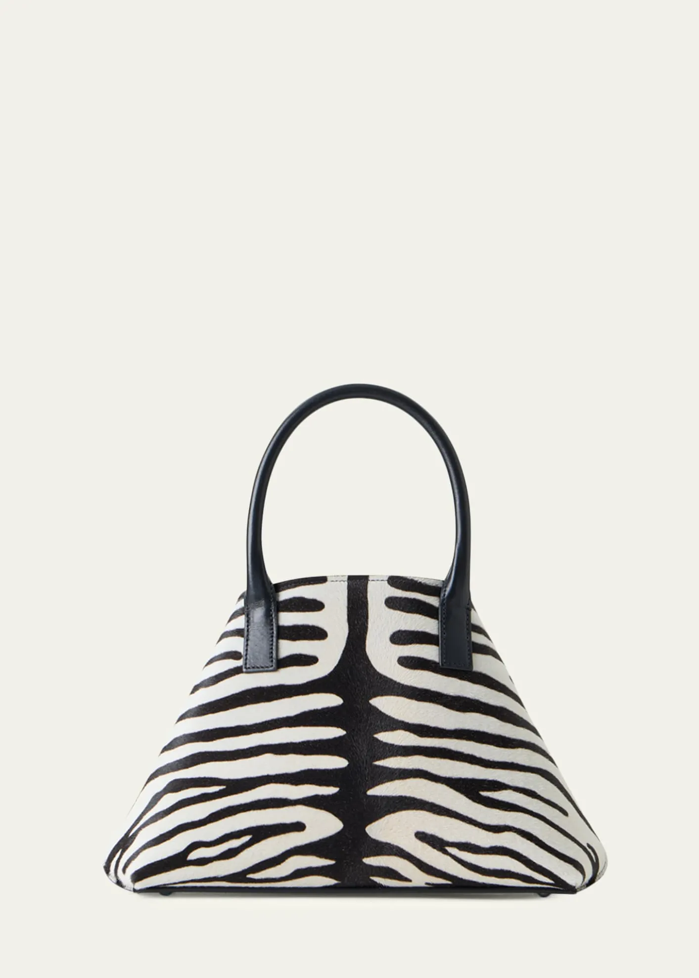 AkrisAi Small Zebra-Print Top-Handle Tote Bag