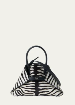 AkrisAi Small Zebra-Print Top-Handle Tote Bag