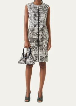 AkrisAi Small Zebra-Print Top-Handle Tote Bag