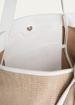 AkrisAlex Raffia & Leather Tote Bag