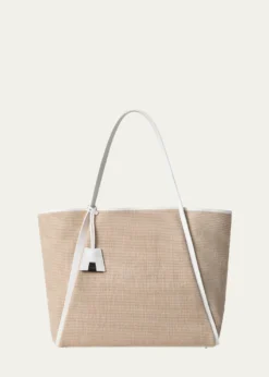 AkrisAlex Raffia & Leather Tote Bag