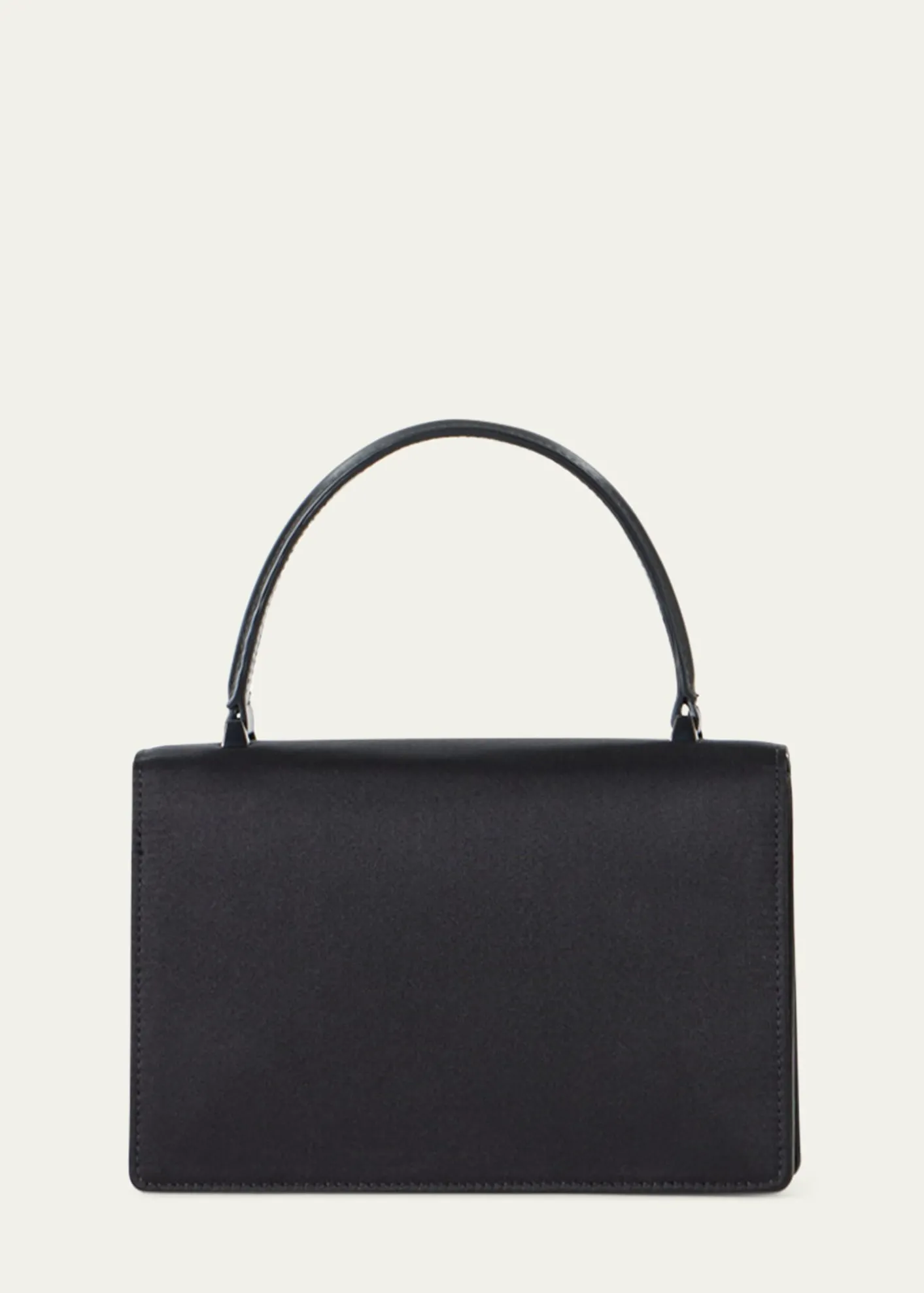 AkrisAlice Crystal Trapezoid Satin Micro Top-Handle Bag
