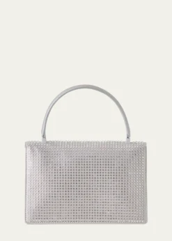 AkrisAlice Mini Rhinestone Satin Top-Handle Bag