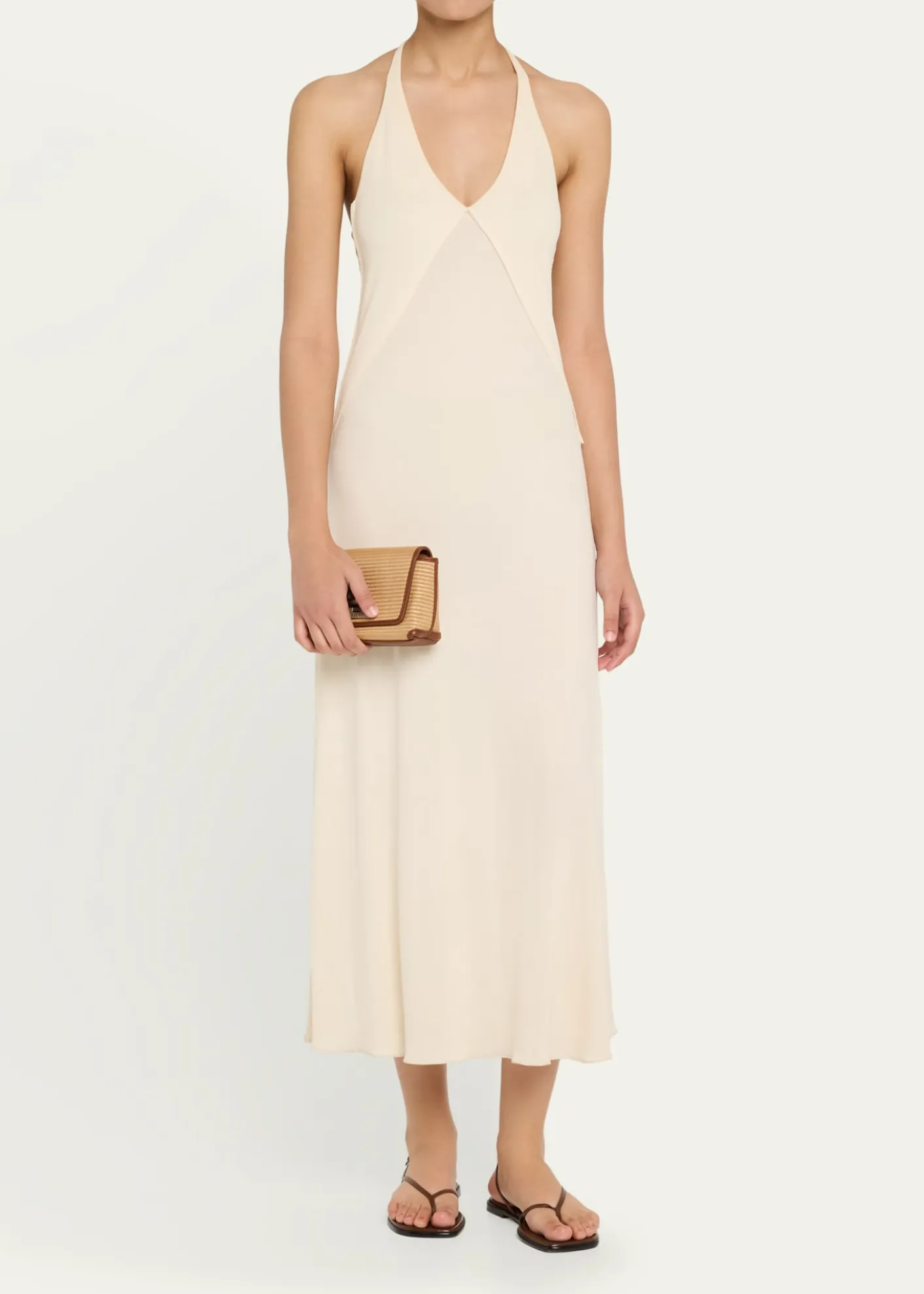 AkrisAnouk Little Day Bicolor Raffia Crossbody Bag