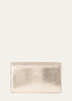 AkrisAnouk Metallic Lizard-Embossed Crossbody Bag