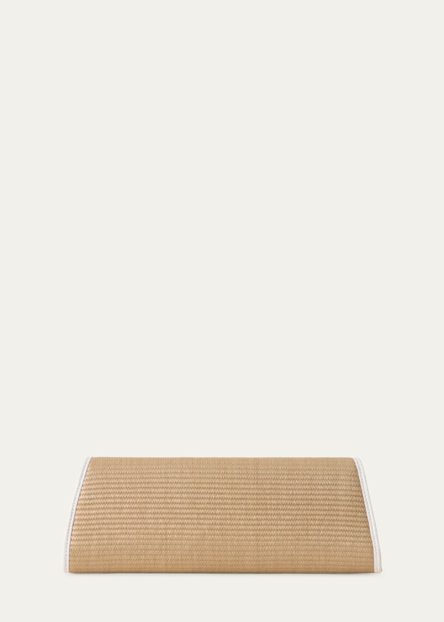 AkrisAnouk Small Cotton Raffia Trapezoid Clutch Bag