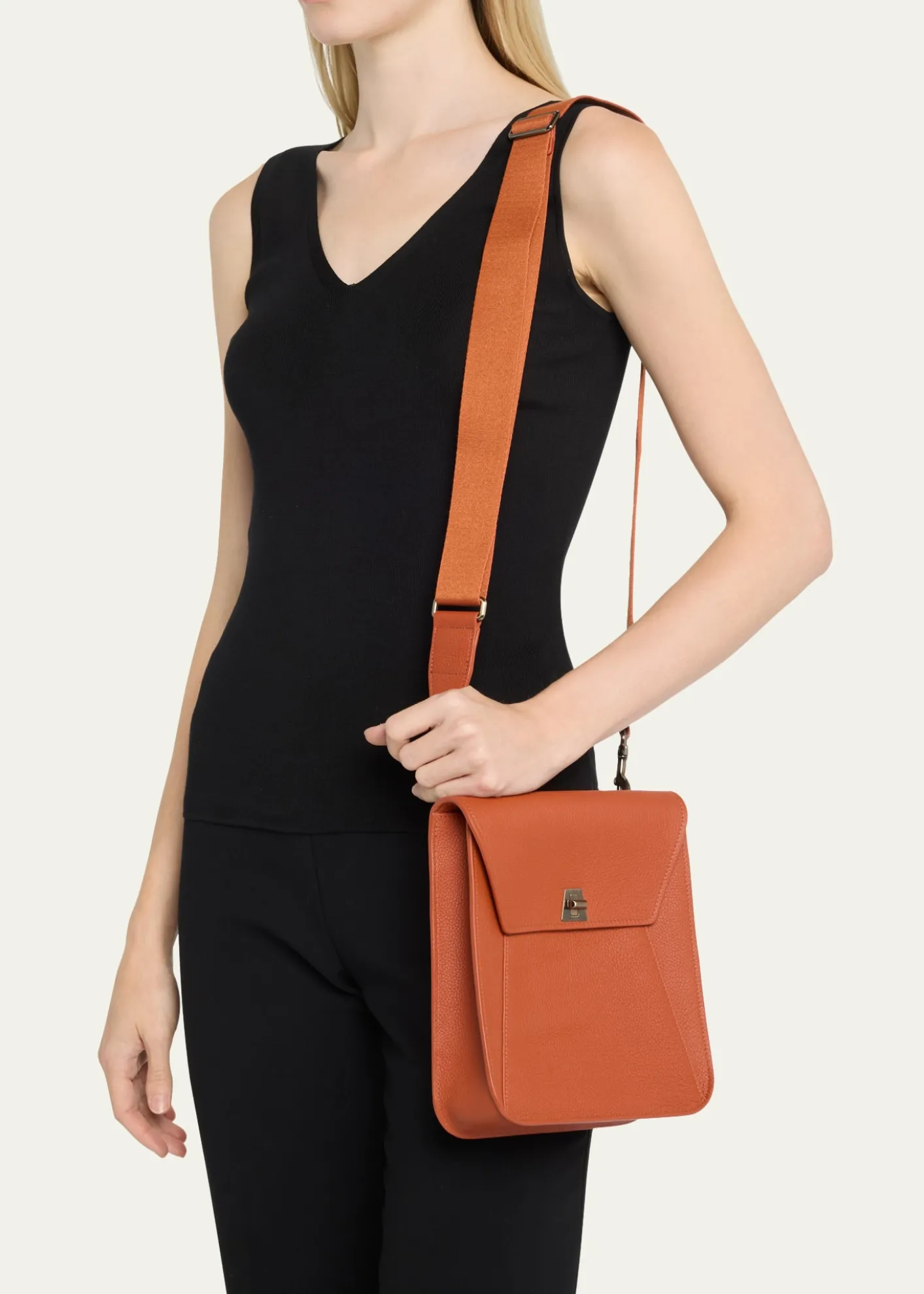 AkrisAnouk Small Leather Messenger Bag