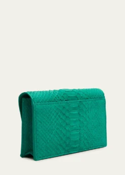AkrisAnouk Snakeskin Suede Envelope Clutch Bag