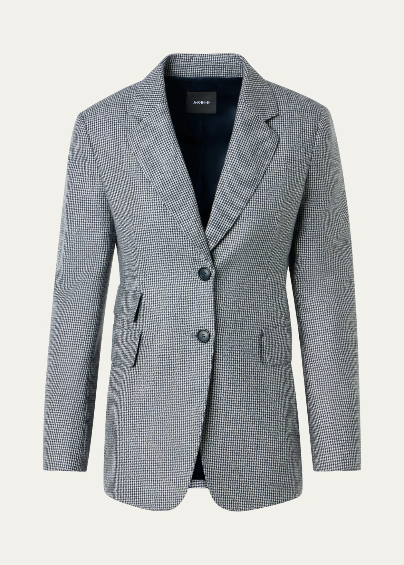 AkrisArie Cashmere Pepita Houndstooth Single-Breasted Jacket