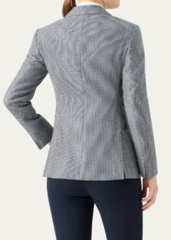 AkrisArie Cashmere Pepita Houndstooth Single-Breasted Jacket