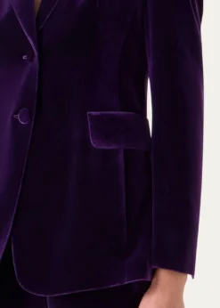 AkrisArie Velvet Single-Breasted Jacket