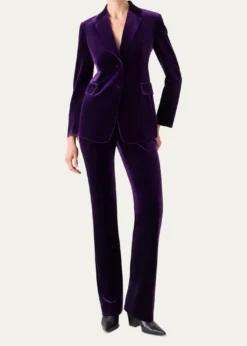 AkrisArie Velvet Single-Breasted Jacket