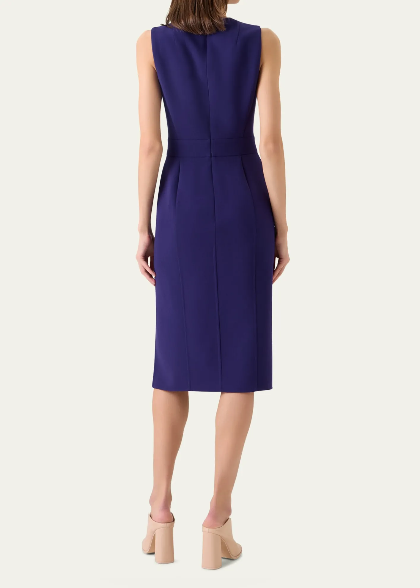 AkrisBi-Stretch Wool Double-Face Shift Dress