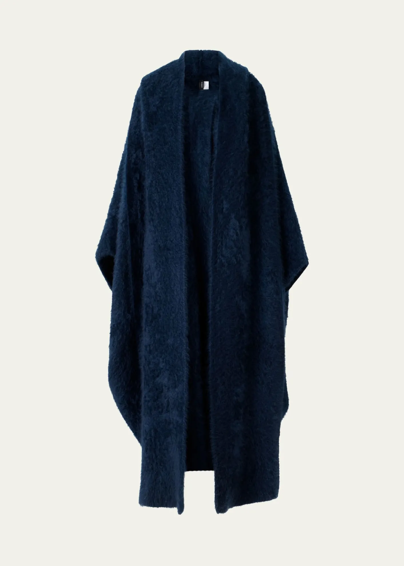 AkrisBrushed Cashmere Hooded Long Cape Coat