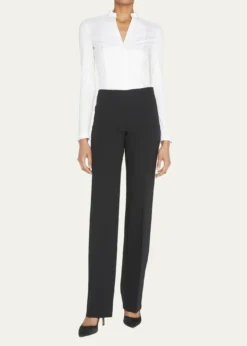 AkrisCarol Classic Flat-Front Pants