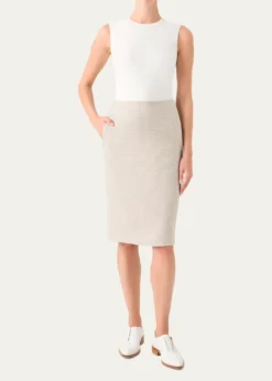 AkrisCashmere Pepita Pencil Skirt