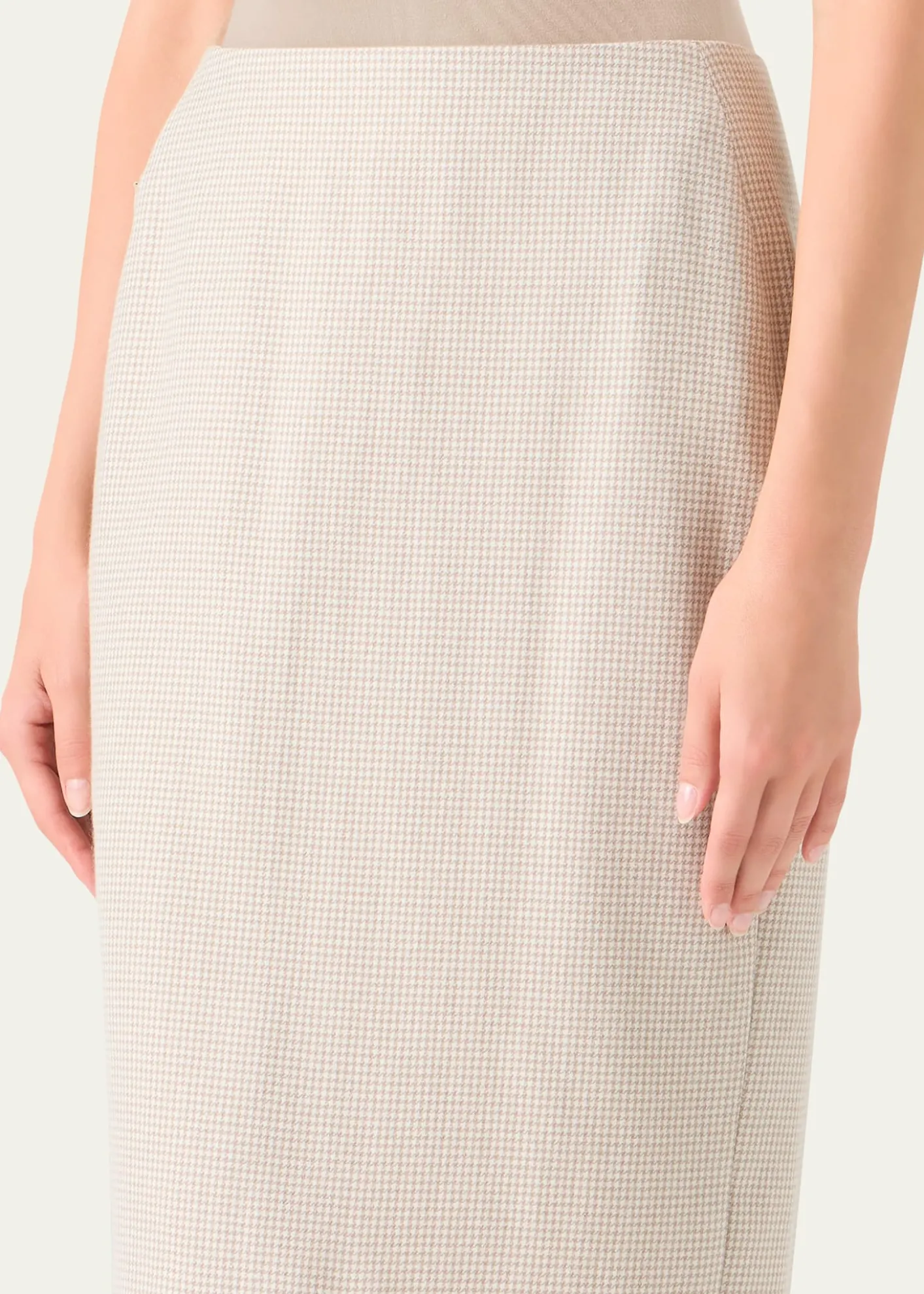 AkrisCashmere Pepita Pencil Skirt
