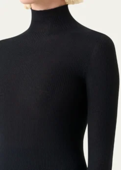 AkrisCashmere-Silk Fine Ribbed Knit Pullover