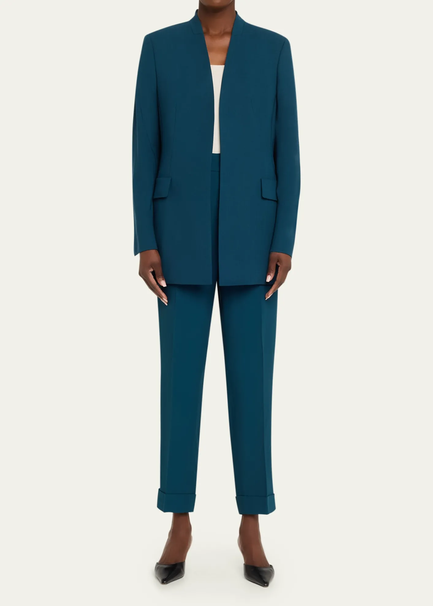 AkrisChris Cool Wool Tapered-Leg Ankle Pants